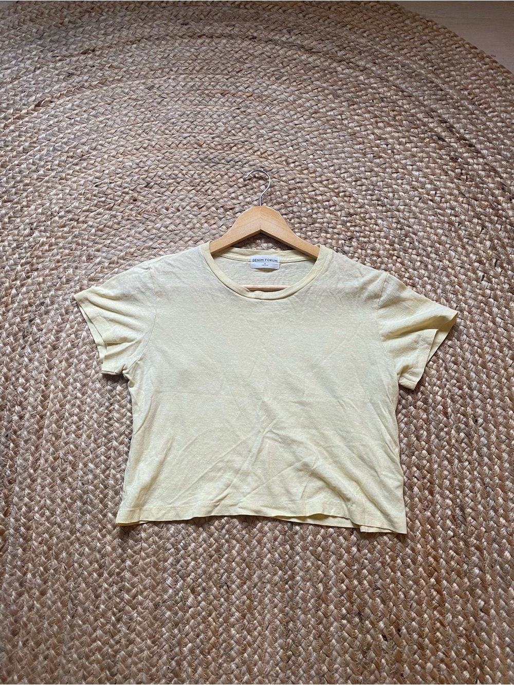 Aritzia Butter Yellow Short-Sleeve Crew Tee